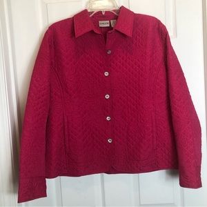 Chico’s Pink Quilted Jacket  NEW WITHOUT TAGS. Size L Chico’s Size 2